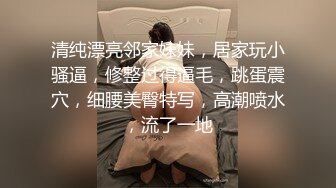 清纯漂亮邻家妹妹，居家玩小骚逼，修整过得逼毛，跳蛋震穴，细腰美臀特写，高潮喷水，流了一地