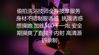 偷拍洗浴技师全身按摩服务 身材不错制服诱惑  挑拨诱惑想操她 加钱500干一炮 安全期操爽了直接干内射 高清源码录制