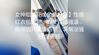 女神姐妹花【兔兔妖妖】性感红衣包臀裙，双女互舔骚逼，假屌插穴跳蛋自慰，非常淫骚极度诱惑