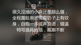 很久没播的小爽还是那么骚，全程露脸黑丝情趣奶子上有纹身，自慰一多淫声浪语，骚逼特写道具抽插，高潮不断