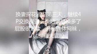 换妻探花回归第三天，继续4P交换操逼，少妇操逼操多了屁股很紧致，开档连体网袜，猛怼骚大屁股