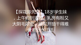 【探花陈先生】18岁学生妹，上午约到酒店，乳房有粉又大阴毛浓密，舔完开插干得难舍难分水汪汪