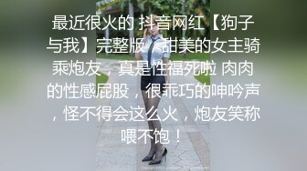 最近很火的 抖音网红【狗子与我】完整版，甜美的女主骑乘炮友，真是性福死啦 肉肉的性感屁股，很乖巧的呻吟声，怪不得会这么火，炮友笑称喂不饱！